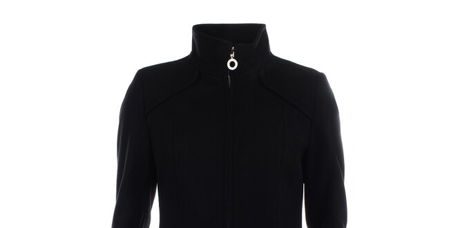 Dámský černý jednoduchý kabát Halifax
