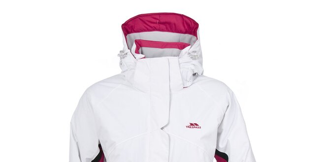 Dámská bílá lyžařská bunda s kapucí Trespass