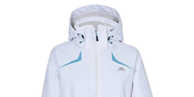 Dámská bílá lyžařská bunda s barevnými prvky Trespass