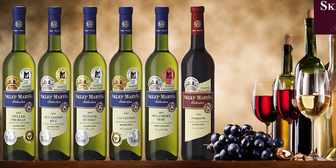 Dárkový set 6 oceněných vín z vinařství Maryša