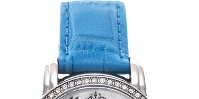 RFS dámské hodinky Russian Winter modré se zlatým ornamentem