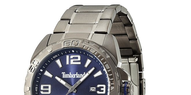 Pánské hodinky z nerezové oceli s modrým ciferníkem Timberland