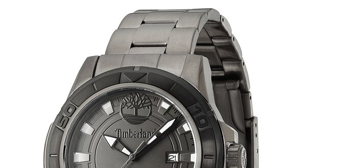 Pánské tmavé ocelové hodinky Timberland