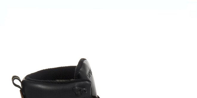Pánské hnědo-černé kožené boty Crocs