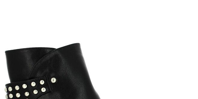 Dámské černé kotníkové boty s cvočky Vanessa Wu