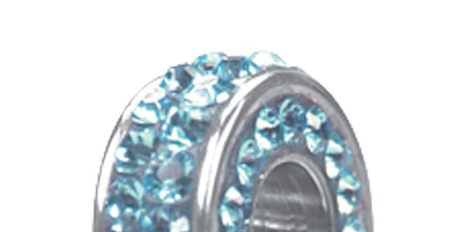 Dámský ocelový přívěsek Swarovski Elements se světle modrými krystaly