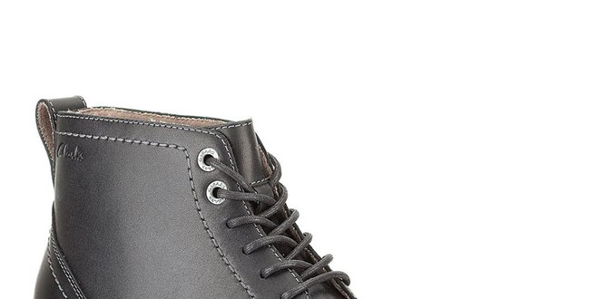 Pánské černé kožené kotníkové boty Clarks