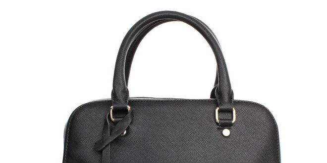Dámská černá kabelka s přívěskem London fashion