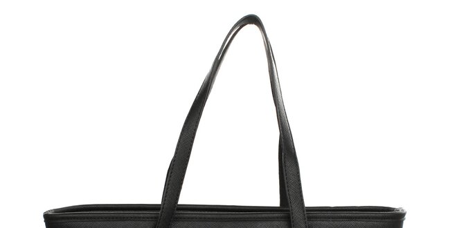 Dámská kabelka s přívěskem London fashion - černá