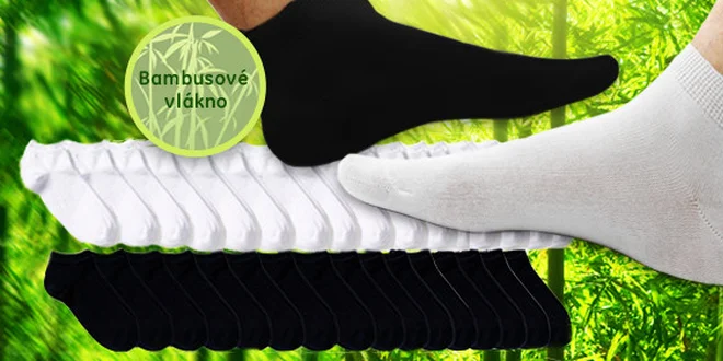 16 párů ponožek s bambusovým vláknem