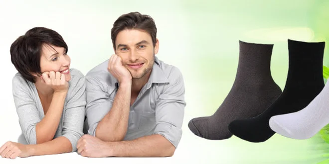 5 nebo 10 páru zdravotních bambusových ponožek