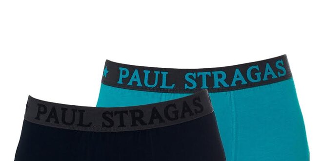 Set černých a zelených pánských boxerek Paul Stragas