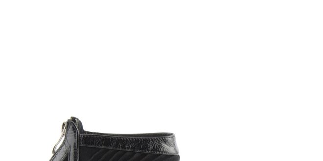 Dámské černé kožené sandály Lise Lindvig s pevnou patou
