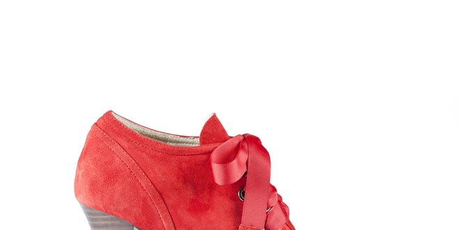 Dámské červené semišové boty Lise Lindvig