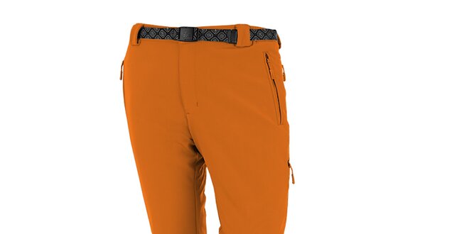 Pánské oranžové softshellové kalhoty Izas