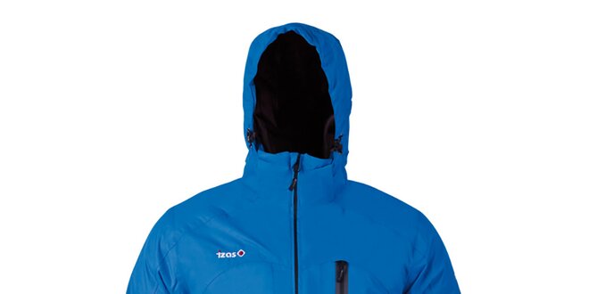 Pánská modrá outdoorová bunda s náprsní kapsou Izas