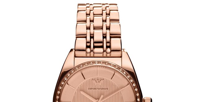 Dámské hodinky Emporio Armani v barvě růžového zlata