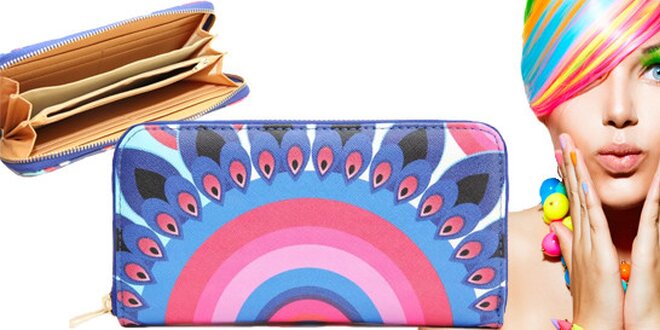 Dámská elegantní barevná peněženka