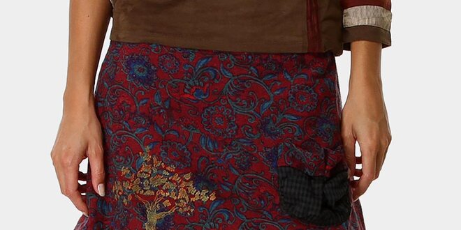 Dámská červená sukně se vzorem Ian Mosh