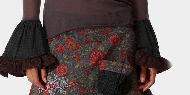 Dámská šedá sukně se vzorem Ian Mosh
