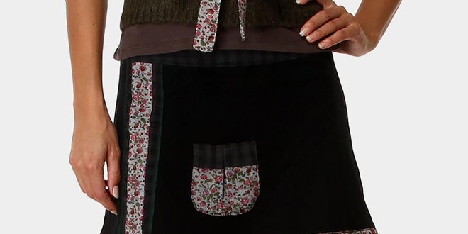 Dámská černá sukně se vzorovanými kanýry Ian Mosh