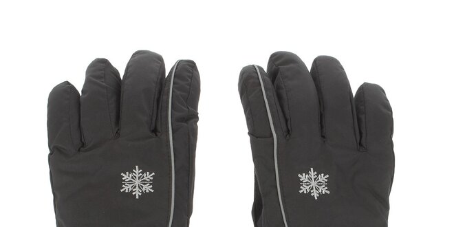 Dámské černé lyžařské rukavice E2ko