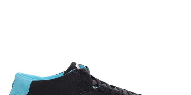 Černé tenisky s modrými detaily Converse