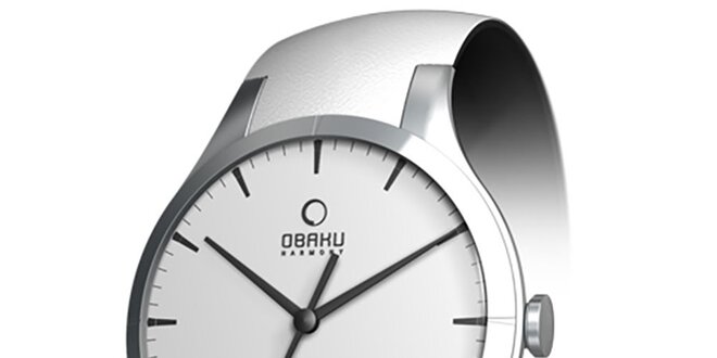 Dámské minimalistické hodinky ve stříbrné barvě Obaku