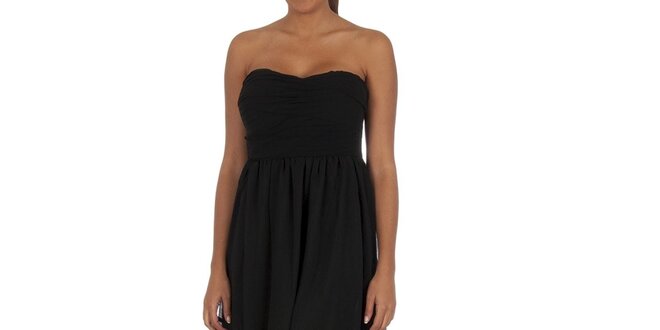Dámské černé šaty s transparentní sukní Vila Clothes