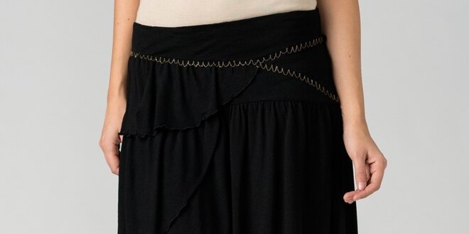 Dámská černá mini sukně By Zoé s volány