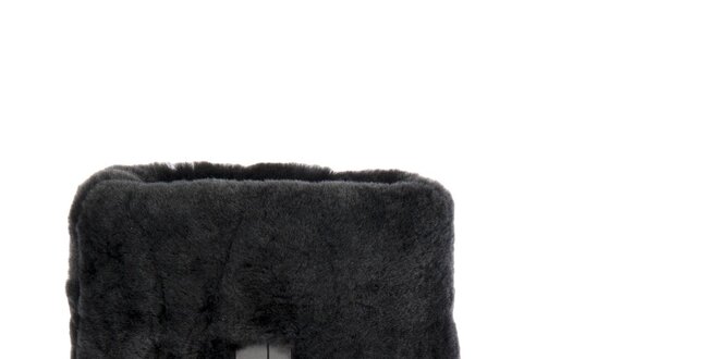 Dámské černé sněhule s kožíškem Calvin Klein