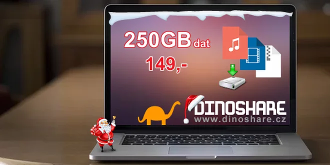 Vánoční 50% sleva na 250 GB videa, hudby a dat