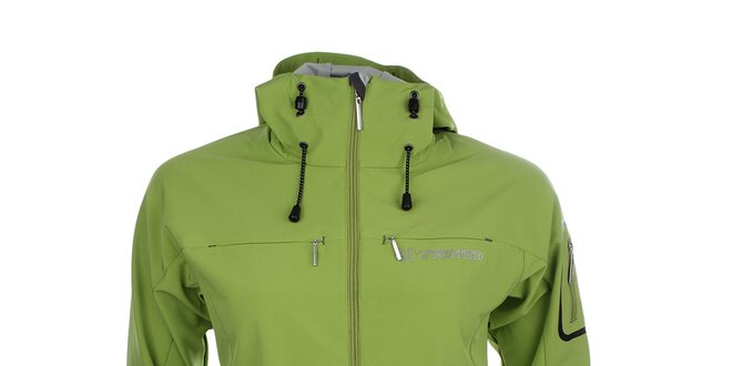 Dámská zelená softshellová bunda s kapucí Trimm