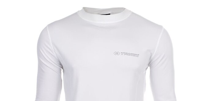 Pánské bílé fukční tričko s dlouhými rukávy Trimm