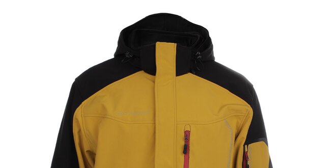 Pánská žluto-černá softshellová bunda Trimm