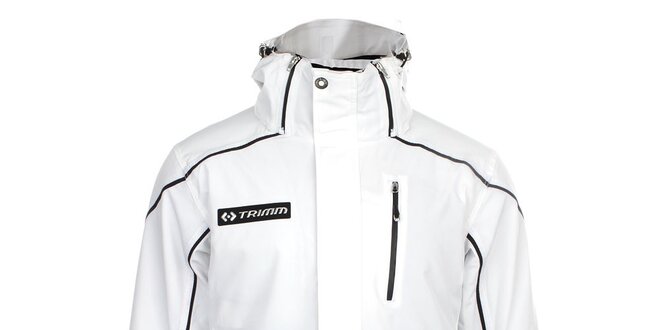 Pánská bílá lyžařská bunda s černými prvky Trimm