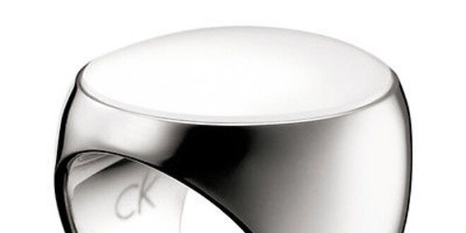 Dámský ocelový prsten s bílým středem Calvin Klein