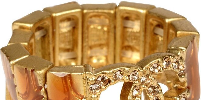 Guess prsten univerzální velikost, hnědo-zlatá barva