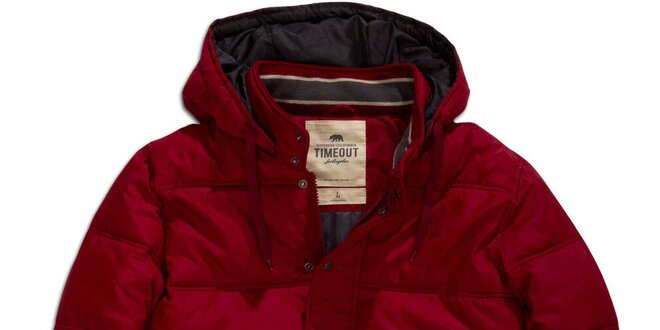 Pánská červená bunda s kapucí Timeout