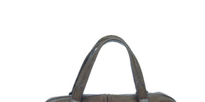 Dámská šedo-hnědá kabelka s ramenním popruhem Sisley