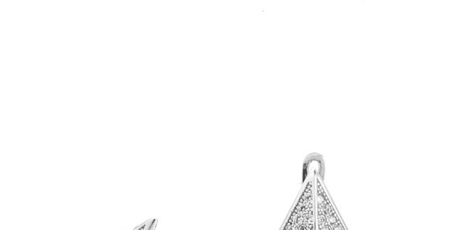 Dámské stříbrné trojúhelníkové náušnice Venetta