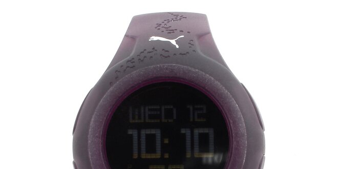 Dámské digitální fialové hodinky Puma