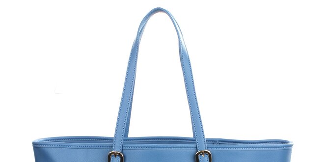 Dámská blankytně modrá kabelka s přívěskem Gorétt