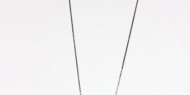 Dámský set - hranaté náušnice a náhrdelník s krystaly Laura Bruni