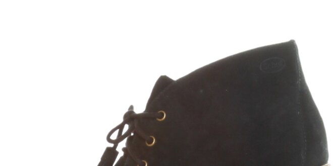 Dámské černé šněrovací kotníkové boty Dr. Scholl s klínem