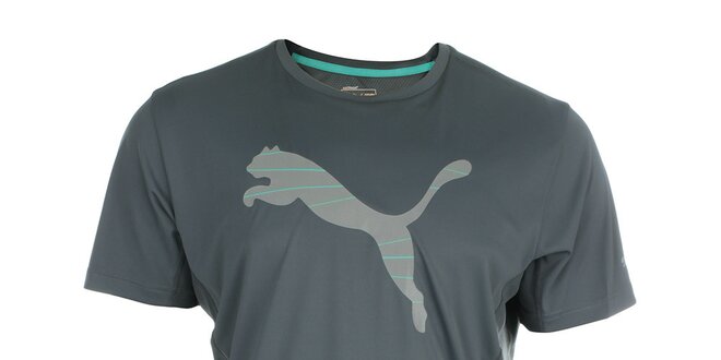 Pánské sportovní šedé tričko s reflexními prvky Puma