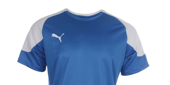 Pánské modro-bílé sportovní tričko Puma