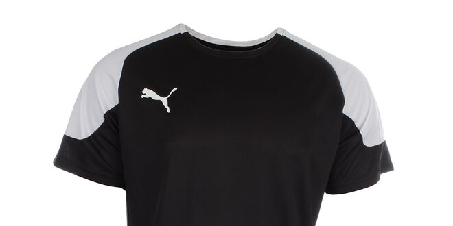 Pánské černo-bílé sportovní tričko Puma