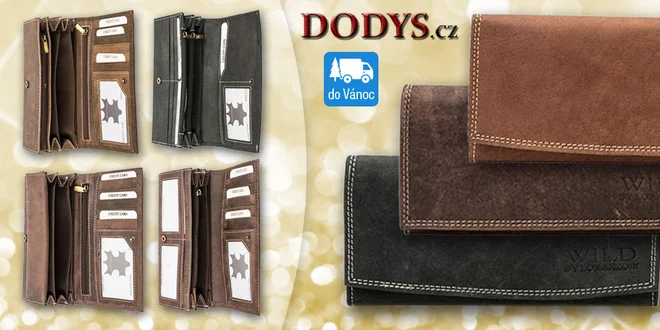 Kožené dámské peněženky ve 4 provedeních