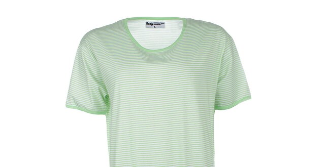 Dámská zeleně pruhovaná noční košile Body International